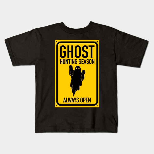 Ghost Hunting Season Kids T-Shirt by Dead Is Not The End